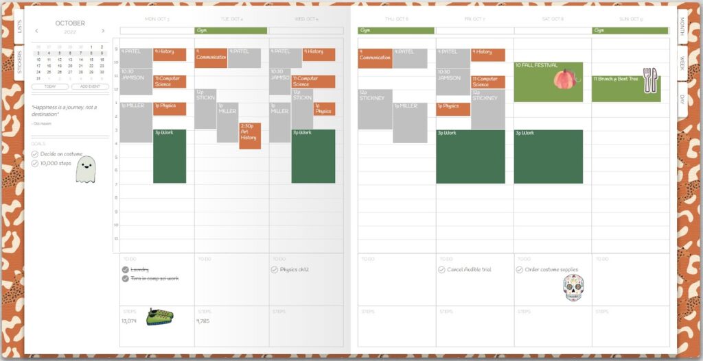 The Best College Schedule Maker to Stay Inspired - Artful Agenda